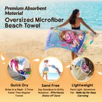 Personalized 3D-Style Design Photo Oversized Quick-Dry Beach Towel with Name Beach Party Summer Vacation Birthday Gift for Kids Diving Instructors