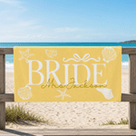 Personalised Starfish Shell Quick Dry  Bride Beach Towel with Name Vacation Wedding Honeymoon Gift for Bride