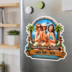 Personalised 3D-Style Design Cartoon Character Photo Fridge Magnet with Text and Title Home Decor Birthday Cruise Vacation Gift for Family