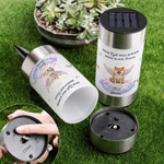 Personalized Angel Wings Pet Photo Solar Garden Light with Name and Year Garden Decoration Memorial Sympathy Gift for Loss of Pet