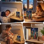 Personalized Romantic Couple Characters Photo Acrylic LED Night Light with Name and Text Desk Decor Anniversary Gift for Girlfriend Boyfriend