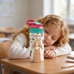 Personalised Multicolour Excavator Animal 12 oz Insulated Kid Water Bottle with Name and Photo Back to School Birthday Gift for Boys Girls Kids