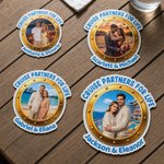 Personalized Photo Cruise Door Magnet with Name Home Decor Birthday Summer Beach Travel Gift for Couple Maritime Enthusiast