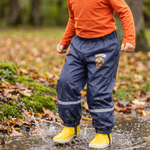 Personalised Pixar Cartoon Style Photo Rain Pants Lined Muddy Puddle Pants with Name Outdoor Hiking Back to School Gift for Kids Boys Girls