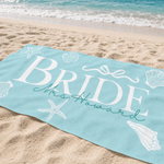 Personalised Starfish Shell Quick Dry  Bride Beach Towel with Name Vacation Wedding Honeymoon Gift for Bride