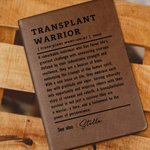 Quaderno in pelle personalizzato Transplant Warrior A5 con nome e 100 pagine di carta Regalo ispiratore di compleanno per i sopravvissuti a un trapianto di organi