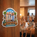Personalised 3D-Style Design Cartoon Character Photo Fridge Magnet with Text and Title Home Decor Birthday Cruise Vacation Gift for Family