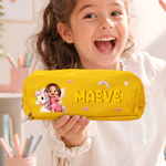 Personalised Cartoon Kid Character Dinosaur Fantasy Unicorn Three-Layer Pencil Case with Name Back to School Birthday Gift for Students Kids