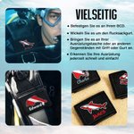 Personalisierter BCD-Namensschild | BCD-Tag | Tauchflaschen-Gurt mit Meerestier-Stickerei und Namen | Geschenk für Tauchliebhaber