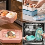 Personlig matlåda för barn med foto tryckt namn och bestick mikrovågsugnssäker bento med fack för skolstart och utflykt