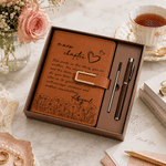 Personalized A New Chapter Floral Heart A5 PU Leather Notebook with Name Retirement Farewell Leaving Job Gift for Retiree Friend Coworker