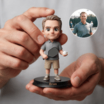 Personalized Cartoon Paddle Swing Sports Character 3D Printing Figurine Living Room Decor Birthday Gift for Athletes Sports Enthusiasts