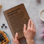 Quaderno in pelle personalizzato Transplant Warrior A5 con nome e 100 pagine di carta Regalo ispiratore di compleanno per i sopravvissuti a un trapianto di organi