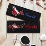 Personalized Embroidered Sea Animal Scuba Diver BCD Identification Tag Dive Tank Strap with Multicolor Name Ocean Activities  Gift for Diving Lovers