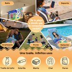 Toalla de playa magnética personalizada de secado rápido con nombre buceador 3D y animales marinos regalo de verano para niños y niñas