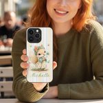 Spersonalizowane, urocze etui na telefon z motywem zwierzęcych postaci z kreskówek w paski dla iPhone’a z imieniem – idealny prezent na co dzień lub na urodziny dla przyjaciół, rodziny i miłośników zw