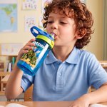 Henkilökohtainen fantasia-yksisarvinen-dinosaurus-sarjakuvahahmo -vesipullo (16 oz), nimellä varustettu – koulunaloitukseen tai syntymäpäivälahjaksi lapsille