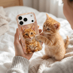 Funda para iPhone personalizada con foto de mascota al estilo de un cuadro al óleo, con apodo, ideal como regalo de cumpleaños para los amantes de las mascotas y sus dueños