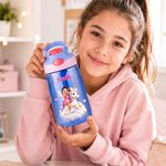 Henkilökohtainen fantasia-yksisarvinen-dinosaurus-sarjakuvahahmo -vesipullo (16 oz), nimellä varustettu – koulunaloitukseen tai syntymäpäivälahjaksi lapsille