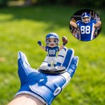 Figurine décorative personnalisée en 3D représentant un personnage de dessin animé sur le thème du football, avec texte, pour bureau – Cadeau d'anniversaire idéal pour les amateurs de sport