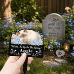 Personalised Flower Sleeping Pet Photo Garden Stake with Name and Year Memorial Sympathy Loss of Pet Gift for Pet Owner Lover
