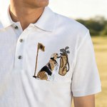 Personalised Pet Photo Portrait Embroidery 100% Cotton Golf Polo Shirt Birthday Anniversary Corporate Gift for Men Golf Lovers