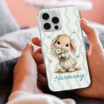 Spersonalizowane, urocze etui na telefon z motywem zwierzęcych postaci z kreskówek w paski dla iPhone’a z imieniem – idealny prezent na co dzień lub na urodziny dla przyjaciół, rodziny i miłośników zw