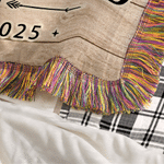 Personalised Gallop into Dreamland Western Rider Horse Soft Tassel Blanket with Name Home Decor Horse Training Birthday Gift for Riders Horse Lovers