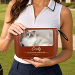 Personalised Family Photo PU Leather Golf Tool Storage Pouch with Name and 21 Pcs Accessories Golf Weekend Birthday Gift for Golf Lover Golfer
