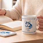 Personalized Glaze Effect Pet Photo Design 11 oz 15 oz Ceramic Coffee Mug with Name and Coaster Memorial Birthday Gift for Pet Owner