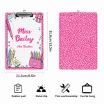 Individuell gestaltetes Clipboard im Preppy-Stil mit Doodle-Motiven und flachem Clip – für den täglichen Gebrauch, als Geschenk zum Lehrertag oder zum Schulanfang für Lehrer