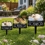 Personalised Flower Sleeping Pet Photo Garden Stake with Name and Year Memorial Sympathy Loss of Pet Gift for Pet Owner Lover