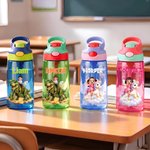 Henkilökohtainen fantasia-yksisarvinen-dinosaurus-sarjakuvahahmo -vesipullo (16 oz), nimellä varustettu – koulunaloitukseen tai syntymäpäivälahjaksi lapsille