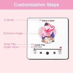 Personalised Couple Music Player Fridge Magnet with Names Home Decor Valentine's Day Anniversary Gift for Couple