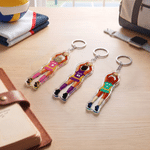 Personalised Cartoon Netball Player Acrylic Keyring with Name and Number Daily Accessory Team Appreciation Gift for Women Girls