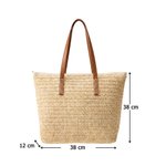 Bolso tote de rafia personalizado con nombre gran capacidad crochet uso diario regalo de cumpleaños para mujer mejor amiga compañera