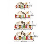Personalized Cute Flower Pencil Teacher Elements Whiteboard Magnet with Title and Surname Interactive Teaching Tool Back to School Gift for Teachers