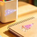Personalized Retro Preppy Style Bow Pennant Name Stickers for Notebook Back to School Gift for Kids Students