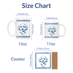 Personalized Glaze Effect Pet Photo Design 11 oz 15 oz Ceramic Coffee Mug with Name and Coaster Memorial Birthday Gift for Pet Owner