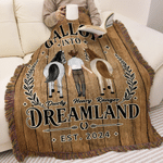 Personalised Gallop into Dreamland Western Rider Horse Soft Tassel Blanket with Name Home Decor Horse Training Birthday Gift for Riders Horse Lovers