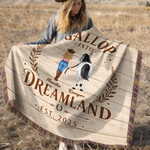 Personalised Gallop into Dreamland Western Rider Horse Soft Tassel Blanket with Name Home Decor Horse Training Birthday Gift for Riders Horse Lovers