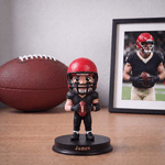 Figurine décorative personnalisée en 3D représentant un personnage de dessin animé sur le thème du football, avec texte, pour bureau – Cadeau d'anniversaire idéal pour les amateurs de sport