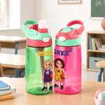 Personalised Cartoon Basketball Player 16 oz Water Bottle with Name Daily Use Back to School Birthday Gift for Kids Students