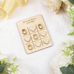 Personalised Rustic Wooden Board Game with Text and Date Set of 3 Bridal Shower Wedding Party Gift for Couple Guests