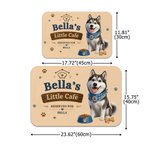 Personalized Little Cafe Pet Portrait Photo Waterproof Pet Feeding Mat with Name and Rubber Backing Pet Supplies Birthday Gift for Pet Owners