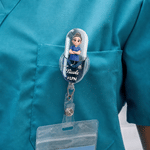 Personalised Pill Capsule Cartoon Medical Staff Retractable Badge Reel with Name Nurses' Day Appreciation Birthday Gift for Doctor Nurse