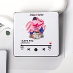 Personalised Couple Music Player Fridge Magnet with Names Home Decor Valentine's Day Anniversary Gift for Couple