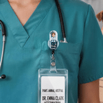 Personalised Pill Capsule Cartoon Medical Staff Retractable Badge Reel with Name Nurses' Day Appreciation Birthday Gift for Doctor Nurse