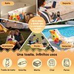 Toalla de playa personalizada de microfibra de secado rápido con nombre y diseño floral acuarela regalo de vacaciones para mujer familia amiga