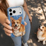 Funda para iPhone personalizada con foto de mascota al estilo de un cuadro al óleo, con apodo, ideal como regalo de cumpleaños para los amantes de las mascotas y sus dueños